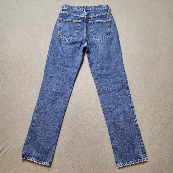 AGOLDE Lana Jeans Blue Size 23 - Picture 2 of 13